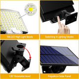 Solar Light Outdoor LED Garden Wall Lamp 106 LED IP65 Waterproof Super Bright Motion Sensor Solar Strong Power Solar Lights