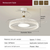 Fan Light 2026 New Living Room Light Luxury High end Italian Minimalist Restaurant Ceiling Fan Light Whole House Lighting Fixtures