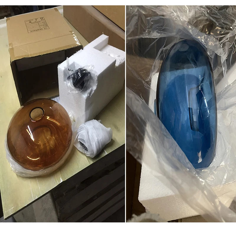 Simple Modern Colorful Hanging Lamp Loft E27 Pendant Lamp Nordic Kitchen Restaurant Living Room Bedside Glass Lightings