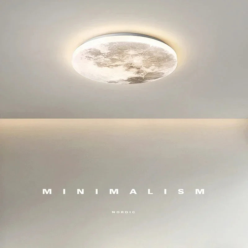 Modern Moon Wall Light Creative Ceiling Light Universal Stepless Dimmable Chandelier 36W 42W Living Room Bedroom Lamp Home Decor