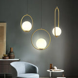 Modern Nordic Glass Ball Pendant Light - Minimalist Hanging Ceiling Fixture for Living Room, Dining Room & Bedroom Decor