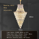 2025 Modern Large Luxury Living Room Chandeliers for Staircase Designer Crystal Pendant Lamps Home Decor Lighting Lustre Fixture