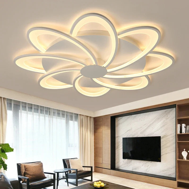 Creative Modern LED Chandelier Creative Living Room Bedroom Dining Room Kitchen Bedroom Ceiling Light White Design Indoor Lamp