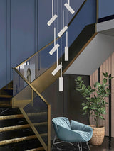 Nordic Modern LED Spotlight Staircase Chandelier Bedside Pendant Lamps Living Room Adjustable Angle Island Lights Designer Style