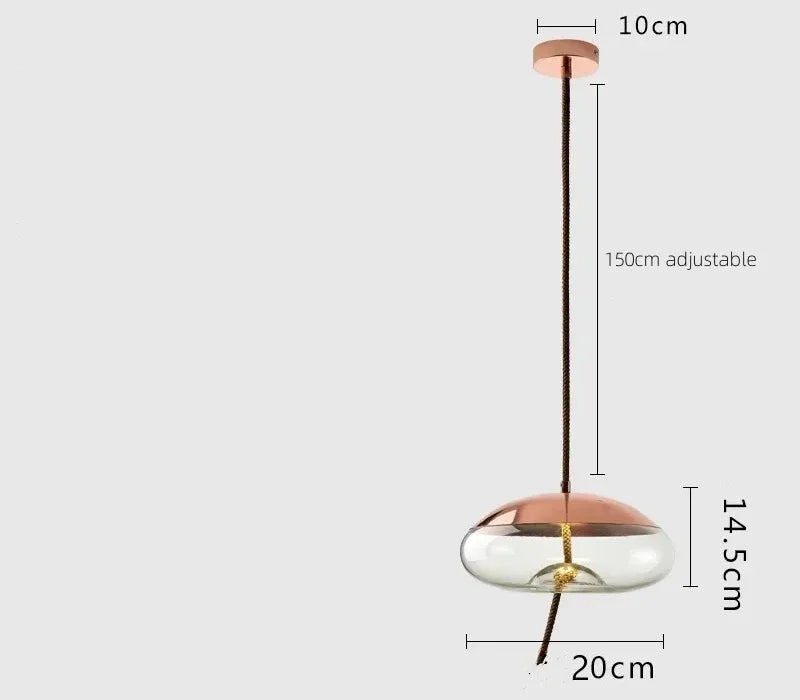 Modern Minimalist Glass LED Chandelier - Creative Pendant for Living & Kitchen