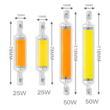LED R7S 118MM 50W Superbright Powerful Spotlight 78mm 118mm AC220V 110V COB Lamp Bulb Glass Tube Replace Halogen Lamp Light