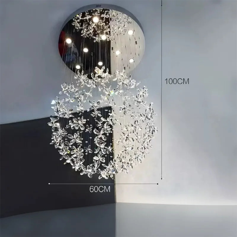 French Dining Room Crystal Led Pendant Lights Modern Luxury Bar Hanging Lamp Home Decor Led Suspend Light Led Luminarias