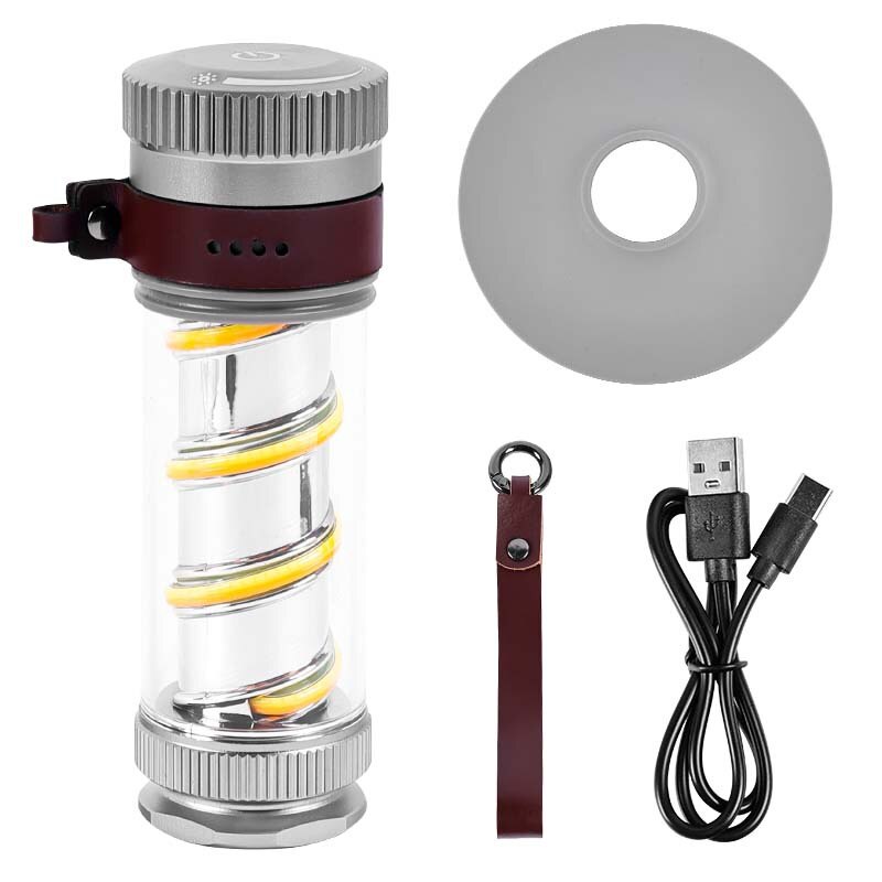 New Rechargeable Camping Lantern Portable Outdoor Camping Light Magnet Emergency Light Hanging Tent Light Powerful Work Lamp