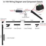 Recessed Magnetic Track Lighting 2-Wire DC 24V Track Rail System with LED Magnetic Light Head Kitchen Living Room Office