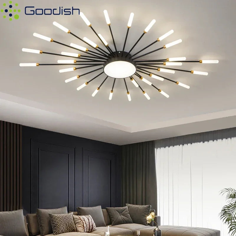 Modern Rotating Pen Tip LED Ceiling Light - Creative Sculptural Art Chandelier