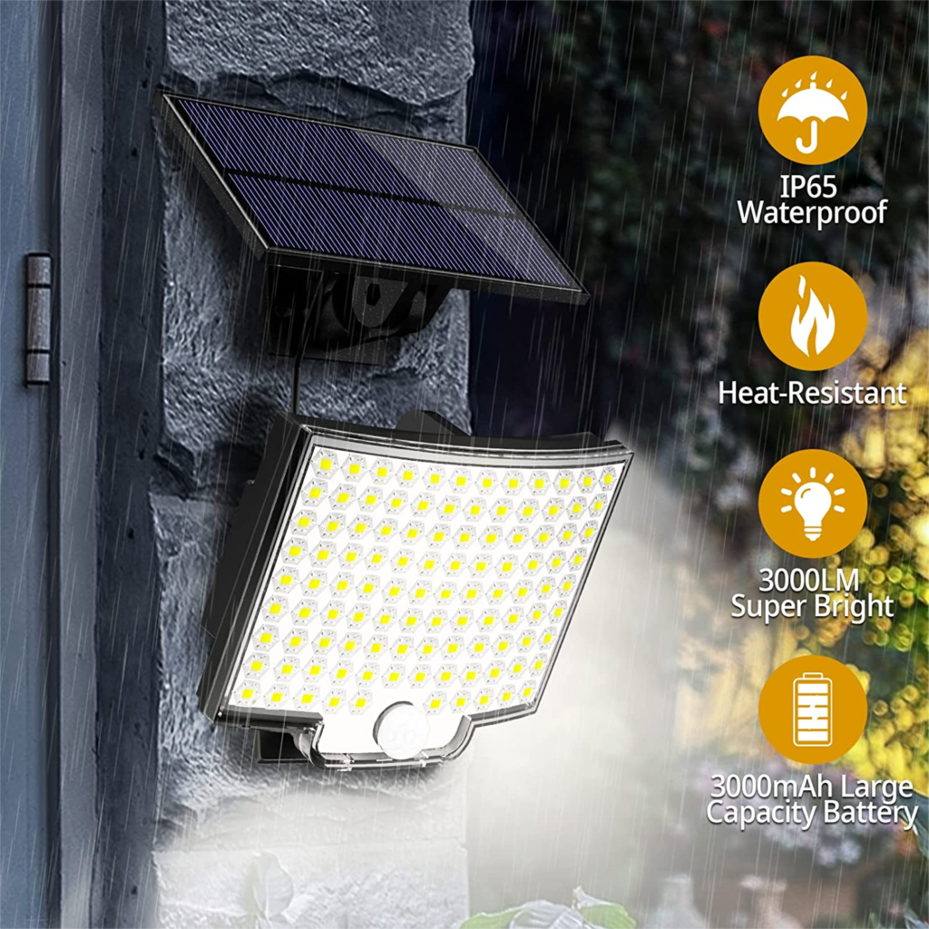 Solar Light Outdoor LED Garden Wall Lamp 106 LED IP65 Waterproof Super Bright Motion Sensor Solar Strong Power Solar Lights