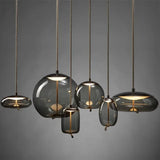 Modern Minimalist Glass LED Chandelier - Creative Pendant for Living & Kitchen