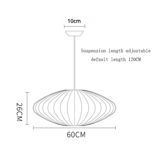 Denmark Designer Silk Pendant Lamp Living Room Hotel Hall Restaurant Hanglamp Home Decoration LED Lighting Factory Direct Sales