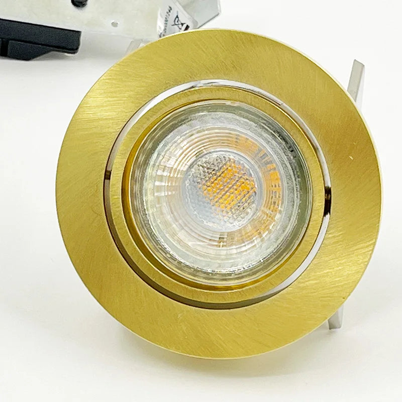 Anti-Glare LED Recessed Ceiling Spotlight - Dimmable Gold COB Downlight