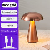 USB charging desk lamp Metal mushroom desk lamp charging Living Room Restaurant bar casual learning atmosphere light Touch night