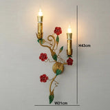 Pink Red Ceramic Rose Chandelier Luxury French Gold 5 Lights Chandelier Bedroom Lighting 6/8/10 Living Room Hanging Lights