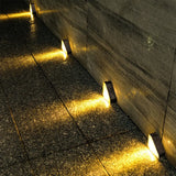 Solar LED Step Lights Outdoor Stair Lamps - Waterproof Triangle Landscape Light