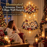 Wall Mounted Lighted Wall Decoration Warm White Lights Snow Trail Shape Light-emitting Birth Scene Wall Decoration