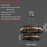 Modern Chandeliers For Dining Room Living Room With Remote Control LED Hanging Lamp Kitchen Island Pendant Light Lustre Fixtures