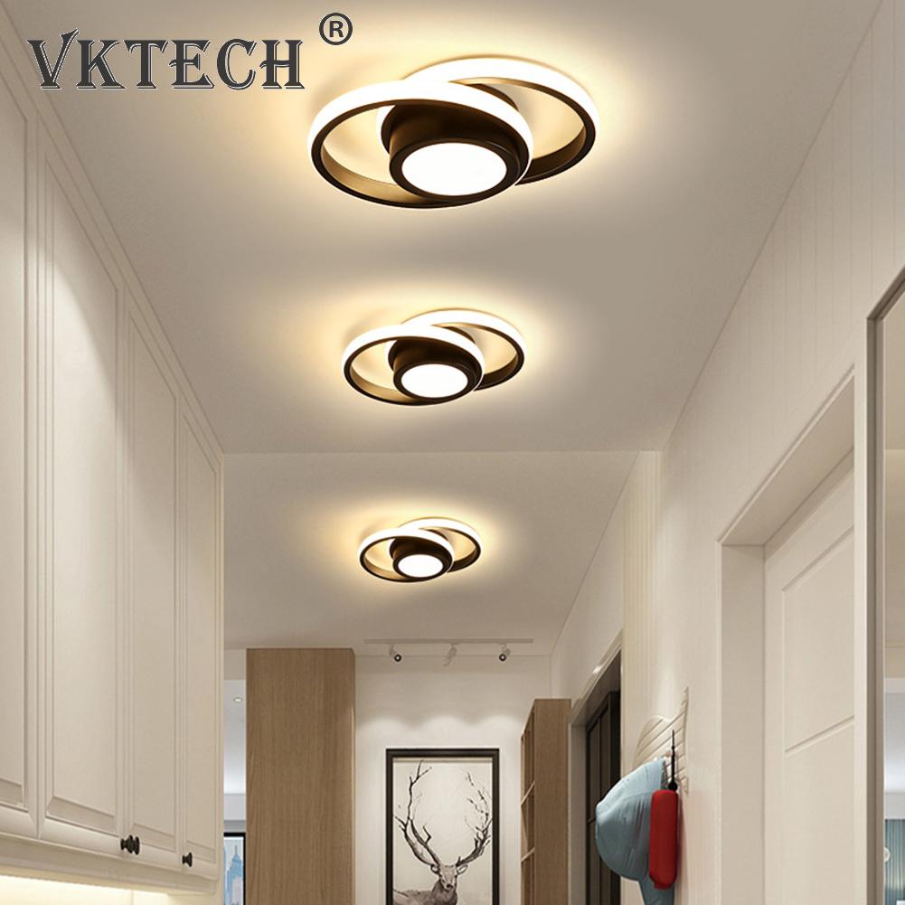LED Ceiling Lamp Corridor Balcony Black white Indoor chandelier Ceiling Light for Bedroom Living Room Aisle Decoration 86-265V