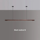 Modern Copper Circular Corner Design Pendant Lights Restaurant Office Dining Room Nordic Style Black Walnut LED Pendant Lamps