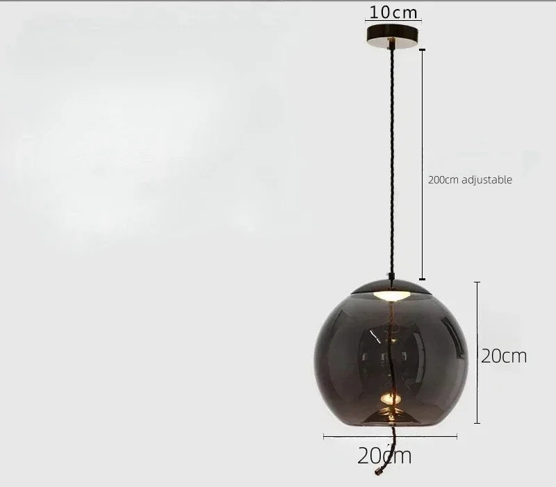 Nordic Style Designer Postmodern Luxury Glass Single Head Pendant Lamp Creative Art Bar Dining Lighting Fixture