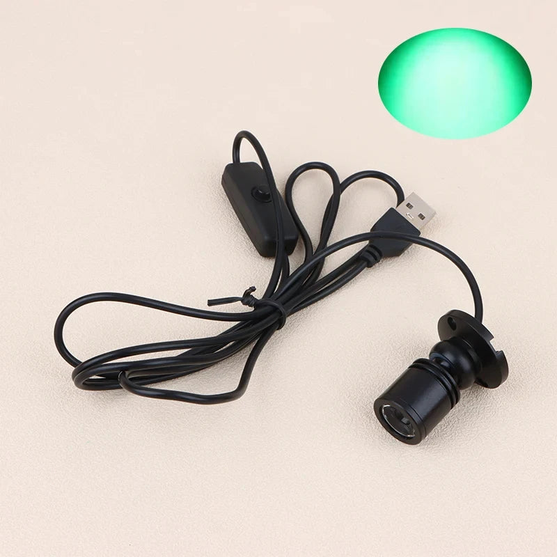 LED USB 5V 3W Led Spot Light Surface Mounted Cabinet Showcase Counter Jewelry Lamp Rotatable Angle Ceiling Mini Spotlight