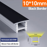 Light Strip Silicone Tube LED Diffuser Flexible Black and White Lampshade with Edge Contour Light Mask Plate Cover