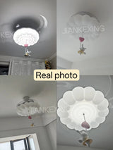 LED Bubble Cloud Rabbit Light Children's Room Ceiling Lights  Cream Style Warm Baby Room Nursery Boy Girl Bedroom Ceiling Lamps