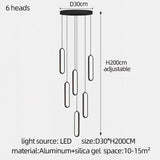 Minimalist Staircase Chandelier Nordic Modern LED Pendant Light Ceiling Lamp Hanging light For Living Room Restaurant Villa Loft