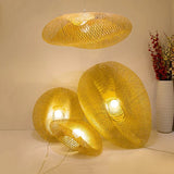 Handmade Bamboo Weaving LED Pendant - Vintage Rattan Hanging Chandelier