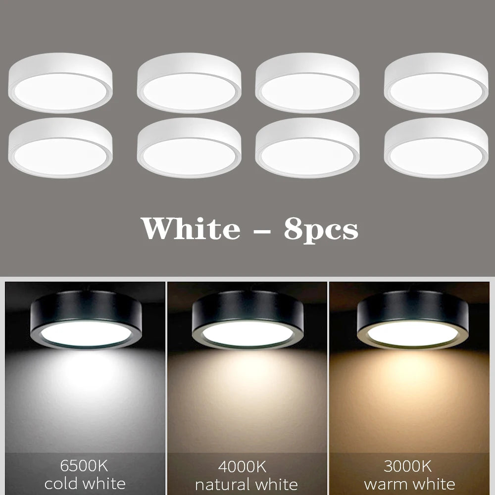 LED Ceiling Light 5W 10W 15W 18W 24W Surface Mounted Downlight Ceiling Lamp for Living Room Kitchen 220V Spotlight Panel Lights