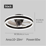 Modern Ceiling Fan With Led Lights Gold/White/Black Lamps Shades Chandelier Fan For Bedroom Room Kitchen Exhaust Fan