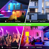 AT29 100W RGB LED Floodlights (2-Pack) - Color-Changing IP66 Waterproof Outdoor Landscape Spotlight with Remote for Halloween & Christmas