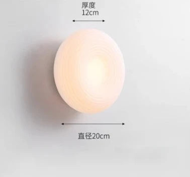 Modern Nordic round LED wall lamp bedroom balcony entrance porch lamp warm guest dining room ceiling light chandelier