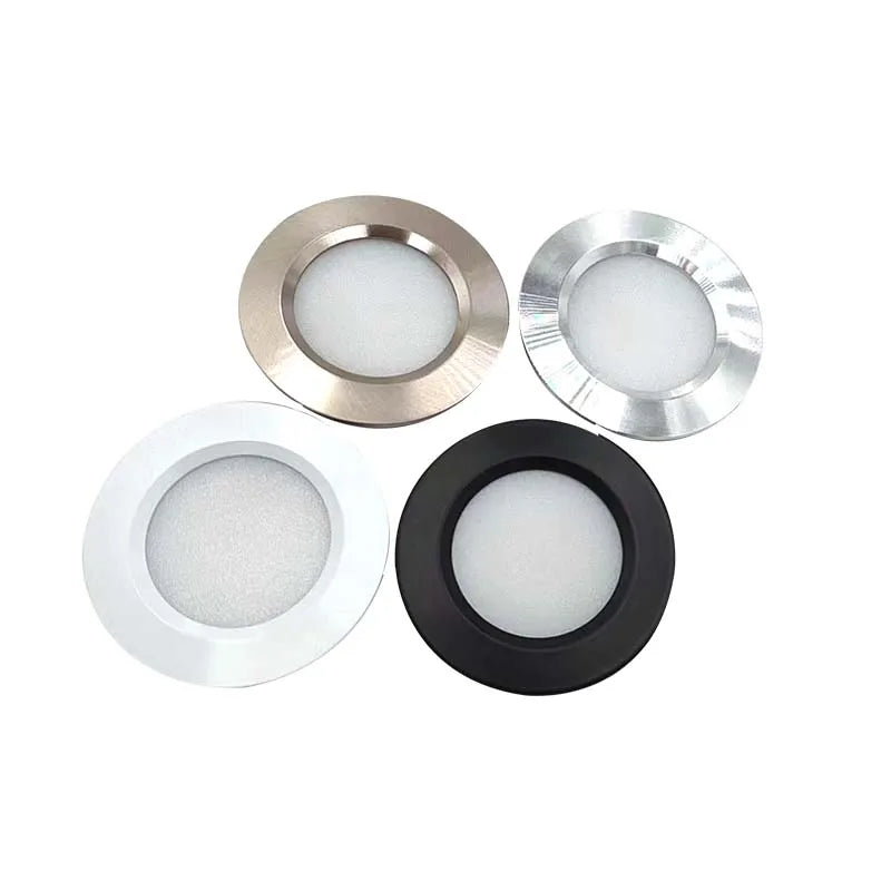 3W Indoor LED Mini Spotlights 12V 24V Ultra Thin Recessed Ceiling Panel Light IP42 Caravan Boat Kitchen Vehicle Camper Downlight