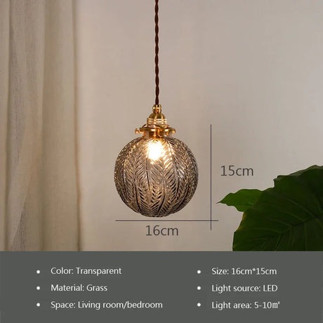 Nordic Glass Small Pendant Lights Brass Restaurant Chandelier for Living Dining Room Kitchen Bedroom Bedside Hanging Lamp
