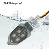 Super Bright Mini Motorcycle LED Turn Signal Lights (2 Pcs) - Universal Amber Blinker Indicators for Motorbikes & Scooters