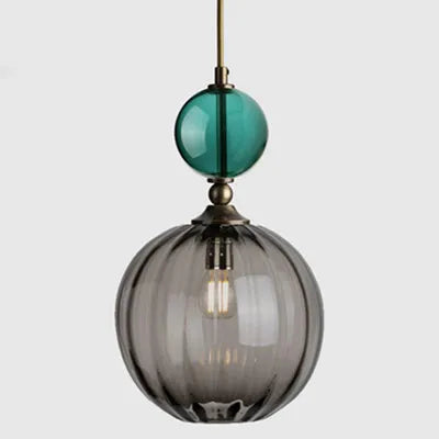 Modern stained glass chandelier Restaurant bar bedside creative bedroom personality model room Pendant lamp home decor Light