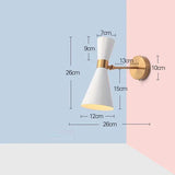 Nordic Minimalist Gold & Black Wall Sconce Lamp - Modern LED Lighting Fixture for Bedroom Bedside, Bathroom, Hallway Aisle & Hotel Decor