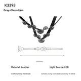 Modern Leather Belt Pendant Chandelier - Minimalist Designer Ceiling Light