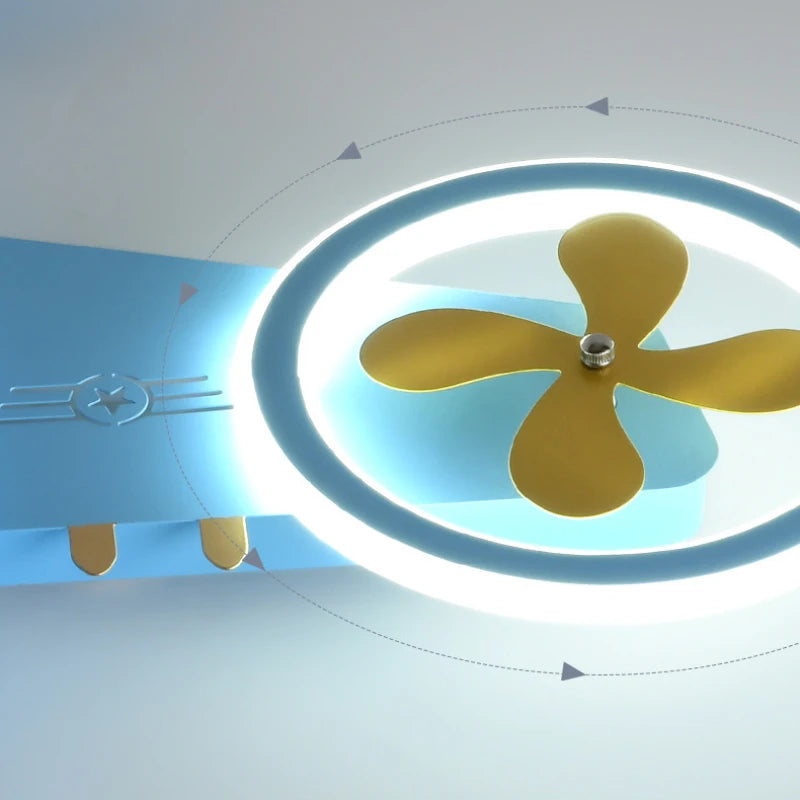 Blue Passenger Airplane Children's Room Airplane Ceiling Lights LED Nordic Modern Bedroom Airplane Ceiling Lamps Home Decor