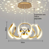 2026 New Nordic Starry Sky LED Chandelier - Creative Pendant Lamp for Living Room