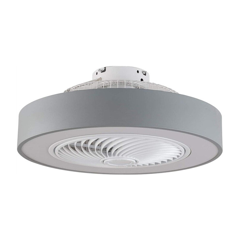 Modern Round Black/White/Gray 22 Inch LED Ceiling Fan Light with Remote Control for Study Room Bedroom