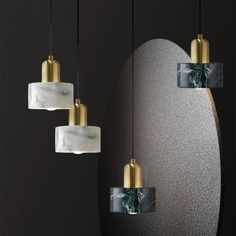 Modern Pendant Lights Nordic Marble Hanglamp For Bedroom Dining Room Cafe Bar Decor Luminaire Suspension Home E27 Loft Fixtures