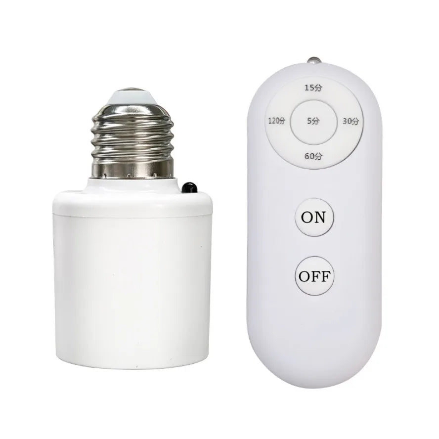 Wireless Remote Control E27 Lamp Holder - Smart Timer Switch for 110V/220V