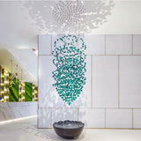 Black Art Crystal Chandelier Modern Stone LED Hanging Lamp for Hallway Lobby Staircase Villa Home Decor