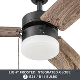 Oil-Rubbed Bronze 3 Blade Ceiling Fans Room Decor Home Fan  Ceiling Fan with Led Light