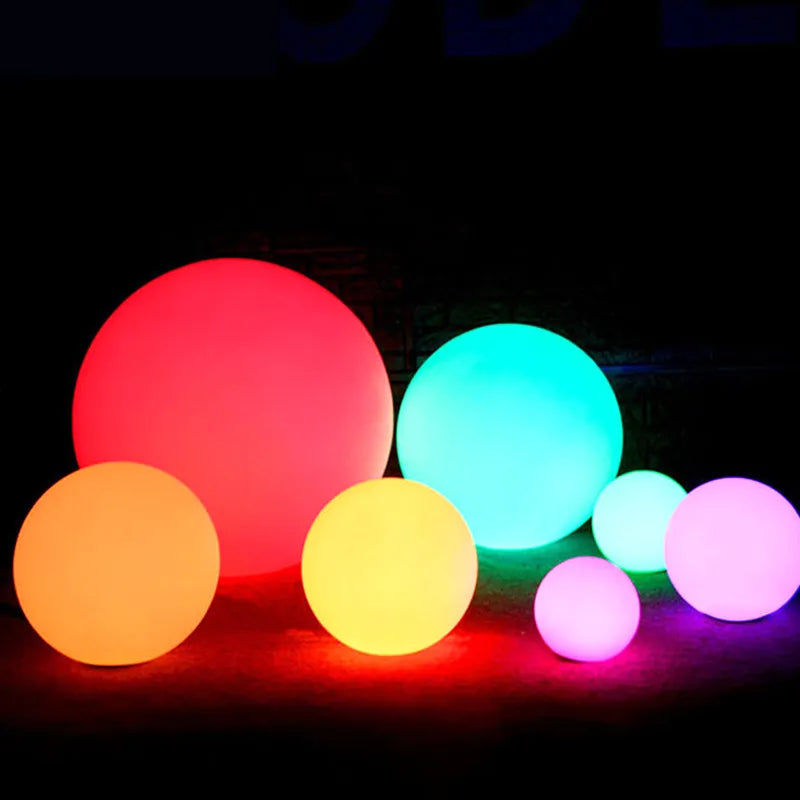 Remote Control LED Ball Night Lights AAA Battery Home Bedroom Decor Table Lamps Outdoor Garden Wedding Party Camping Decoration