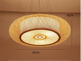 Handwoven Rattan Pendant Light, Sculptural Bamboo Hanging Lamp for Dining Room, Tea Room, Bedroom and Living Area